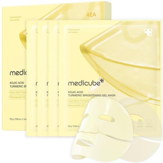 Medicube Kojic Acid Turmeric Brightening Gel Mask 28g 4pcs - (1191)