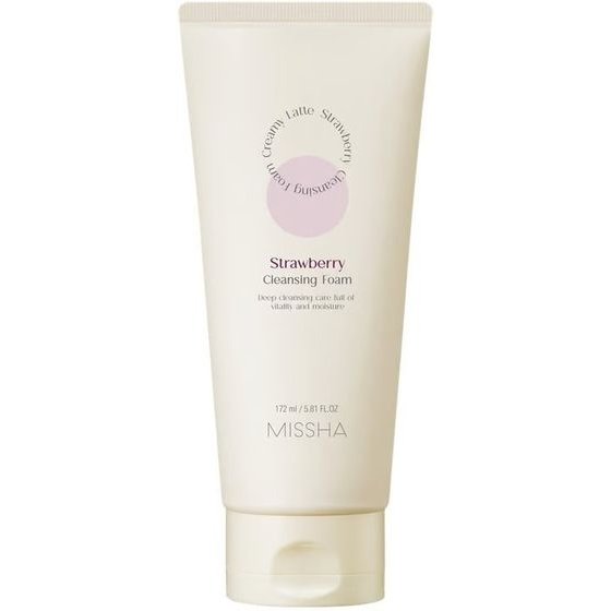 Missha Creamy Latte Cleansing Foam Strawberry 172ml - (0097)