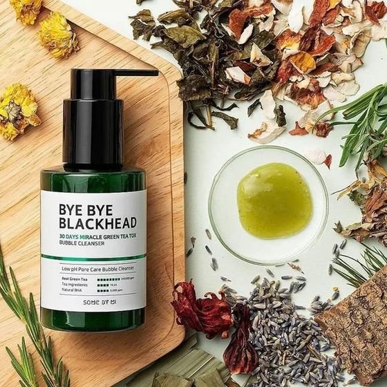 Some by mi Bye Bye Blackhead 30 Days Miracle Green Tea Tox Bubble Cleanser 120gr - (0584)