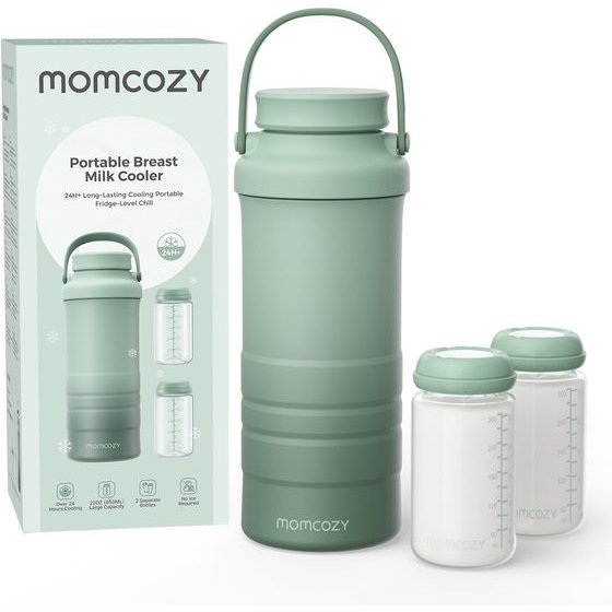 MOMCOZY CM01 | Portable 650 Ml Breast Milk Cooler | Green - (CM001-GE94NB-A)