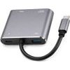 Powertech Docking Station 4 �����, USB-C, 4K, 100W, ���� - (CAB-UC101)
