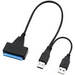 Powertech ������� �������� HDD/Ssd 2x Usb �� SATA, DC, 5GBps - (CAB-U163)