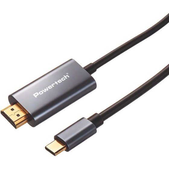 Powertech ������� USB-C �� Hdmi 4K/30Hz, 10 Gbps, 1m, ����� - (PTR-0209)