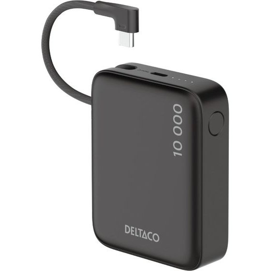 Deltaco Power Bank 10.000 mAh, 1xUSB-C, 1x ������������ ������� USB-C, Pd 20 W, ����� - (PB-CC101)