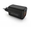 Fitpaddy ��������� ����� ������� 65W Mini Gan Travel Charger, 1xUSB-A, 2xUSB-C ������ - (TC65WBK)
