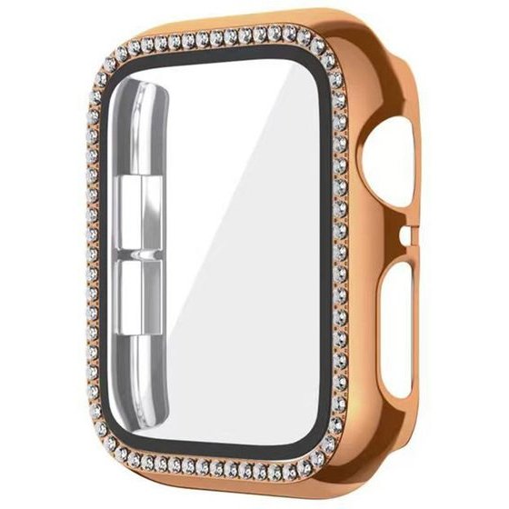 Sonique ���� ��������� Luxury Diamond Pc + Tempered Glass ��� Apple Watch 4/5/6/SE/Se 22 40mm �������