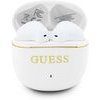 Guess Gold Line Glossy Classic Logo Tws Wireless Earphones White - (GUTWSG3HGECH)