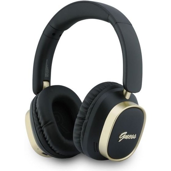 Guess Rectangle Metal Script Logo Enc Wireless Headphone Black - (GUBHV28HGCSMK)