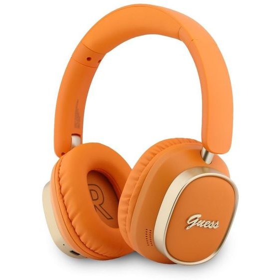 Guess Rectangle Metal Script Logo Enc Wireless Headphone Orange - (GUBHV28HGCSMO)