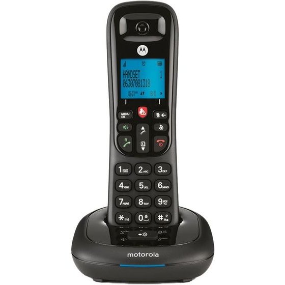 Motorola Cordless Landline Phone CD4001 Black - (107CD4001)