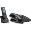 Motorola Set Of C4201 Cordless Landline + Landline Phones Black 2 psc. - (107C4201)