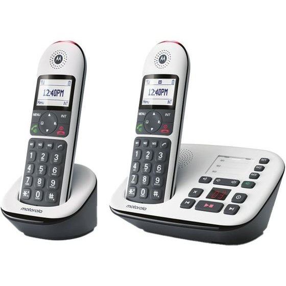 Motorola Set Of CD5012 Cordless Landline Phones White 2 psc. - (107CD5012)