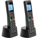 Motorola Set Of DOT202 Cordless Landline Phones Black 2 psc. - (107DOT202BLACK)
