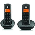 Motorola Set Of E202 Cordless Landline Phones 2 pcs. Black - (107E202)