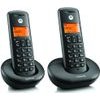 Motorola Set Of E202 Cordless Landline Phones 2 pcs. Black - (107E202)