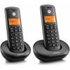 Motorola Set Of E202 Cordless Landline Phones 2 pcs. Black - (107E202)