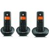 Motorola Set Of E203 Cordless Landline Phones 3 pcs. Black - (107E203)