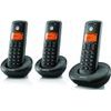 Motorola Set Of E203 Cordless Landline Phones 3 pcs. Black - (107E203)
