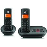 Motorola Set Of E212 Cordless Landline Phones 2 pcs. Black - (107E212)