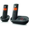 Motorola Set Of E212 Cordless Landline Phones 2 pcs. Black - (107E212)