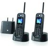 Motorola Set Of O202 Cordless Landline Phones 2 pcs. With Far Distance Antena Black - (107O202BL-EU)