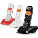 Motorola Set Of S1203 Cordless Landline Phones 3 pcs. Black White Red - (107S1203MIXCOLOR)