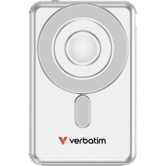 Verbatim Magnetic Wireless Powerbank `n` Go 15W 5000mAh 2xUSB-C Cable Silver - (32276)