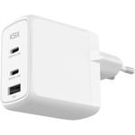 Ksix ��������� ����� �������, 1xUSB-A, 2xUSB-C, 65W, GaN, PPS, Power Delivery ������ - (BCD65GANACCB)