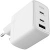 Ksix ��������� ����� �������, 1xUSB-A, 2xUSB-C, 65W, GaN, PPS, Power Delivery ������ - (BCD65GANACCB)