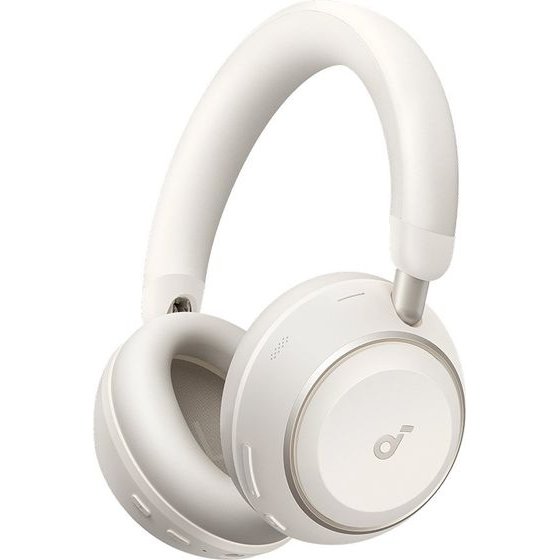 Anker - Wireless Headphones Soundcore Space 2 - Ai 3-Mic, Noise Cancelling, Hi-Res Audio, LDAC, Nap Mode - White - (D1402G21)