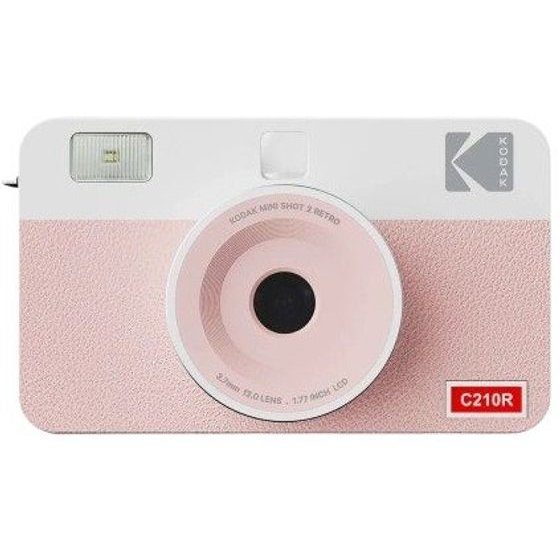 Kodak Mini Shot 2 Retro Pink -Instant Camera & Photo Printer (5.3 x 8.6 cm), Ios & Android Bt + 8 Sh - (KOCAMC210RPK)