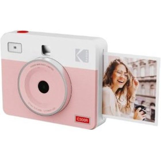 Kodak Mini Shot 3 Retro Pink -Instant Camera & Photo Printer (7.6 x 7.6 cm) Ios & Android Bt + 8 She - (KOCAMC300RPK)