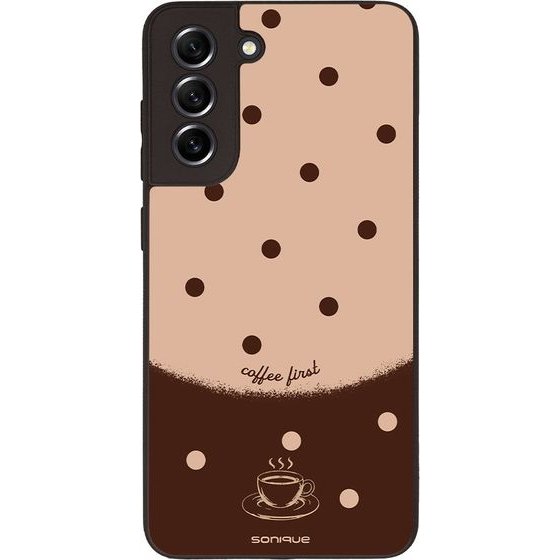 Sonique ���� Delulu Polka Era Series ��� Samsung Galaxy S21 Fe Coffee First