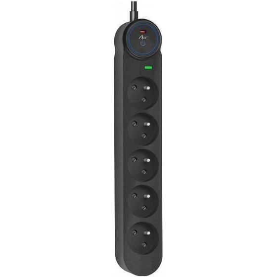 ART Extension Cord 5 Sockets F2115 5 m black