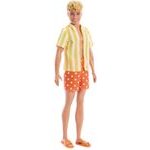 Mattel Barbie: Style - Ken Fashionistas Doll With Blond Hair, Yellow Polka-Dot Board Shorts With Yellow & White Striped Shirt #252 (JJN66)