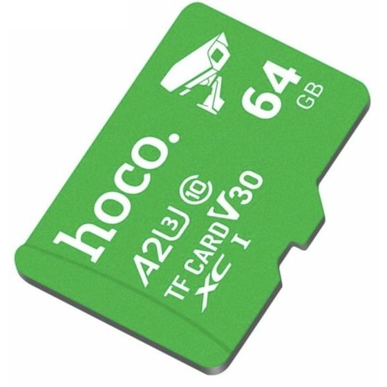 Hoco Memory Card Microsd 64GB Class 10 UH-1 U3 V30 A2 green