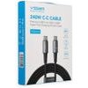 Veger Cable With Led Light Indicator Type C To Type C Pd 5A 240W CC2-Zsd 1,5 m black