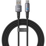 Veger Cable With Led Light Indicator Usb A To Type C Pd 3A 66W AC1-Zsd 1,2 m black