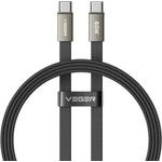 Veger Flat Cable Type C To Type C Pd 3A 60W CC06-Mtb 1,2 m black