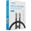 Veger Flat Cable Type C To Type C Pd 3A 60W CC06-Mtb 1,2 m black