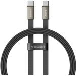 Veger Flat Cable Type C To Type C Pd 5A 240W CC2-Mtb 1,5 m black