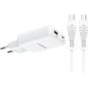 Veger Phone Charger Usb A + Type C Pd 65W + Data Cable Type C To C 100W TR122 white