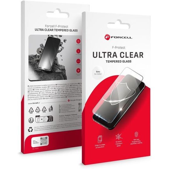 Forcell Tempered Glass To Iphone 17 Pro / 18 Pro Ultra Clear Glass black