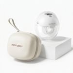 MOMCOZY M5 Smart Wearable Breast Pump - | Shell Breast Pump | App control, wireless, single, Grey - (BP380-GR70000B00105-C)