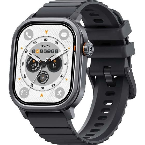 KOSPET Smartwatch Pulse, Heart rate, 1.96'' AMOLED, IP68, ����� - (KOS-PULSE-BK)