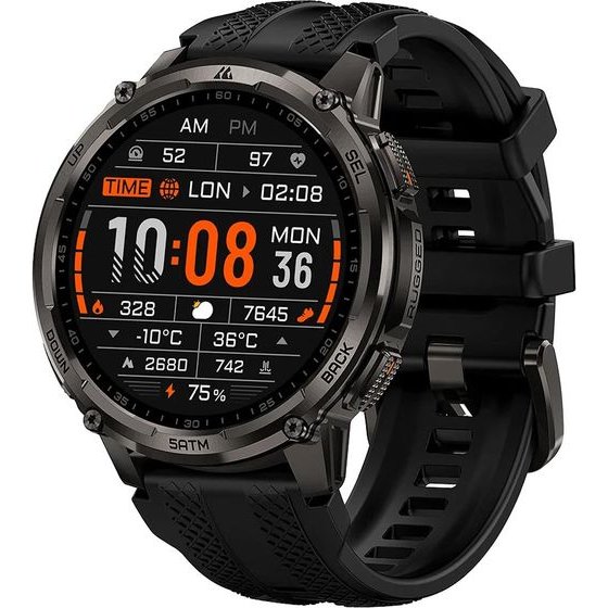 KOSPET Smartwatch Tank T4C, Heart rate, 1.5'' AMOLED, GPS, 5 Atm & IP69K, �� ����, ����� - (KOS-TANKT4C-BK)