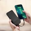 Wozinsky 10000mAh 10W Powerbank With Built-In Cables And Flashlight - Black 5907769388095 - (W11-B)
