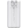 Wozinsky WFC-15W 20000mAh 22.5W PD20W Powerbank With Built-In Lightning And USB-C Cables - White 5907769388064 - (WFC-20W)