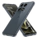 Techsuit - Shockproof Clear Silicone - Motorola Edge 70 Pro - Smoke Black