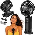 Ruhhy Mini Black Hand Fan - (19365-0)